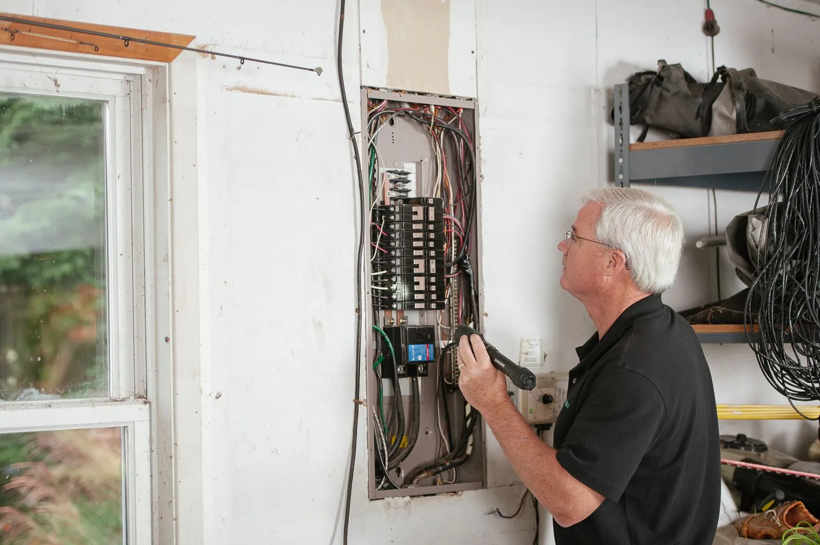 Meterkast met stroommeter en zekeringen in een woning aan de Costa Blanca